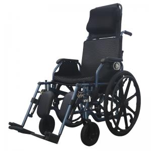 Aluminum Wheelchair With Pneumatic Backrest Reclining high backrest reclining wheelchair foldable Detachable Wheelchair