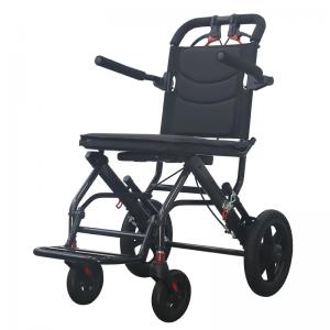 Factory Customized Aluminum Alloy Portable Lightweight Leisure Manual Wheelchair Compact Folding airline outdoor Wheelchair for Disabled